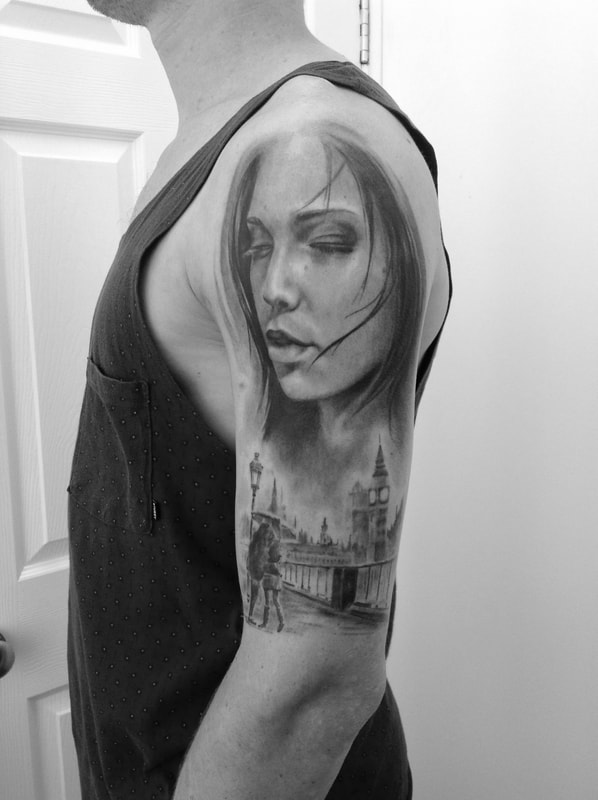 Broken Glass Woman Portrait Tattoo Design – Tattoos Wizard Designs